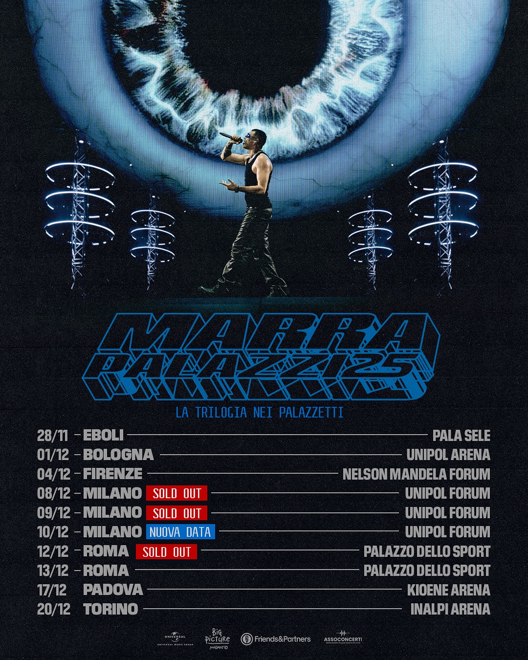 Marracash Marra Stadi 25 Tour Poster 2025